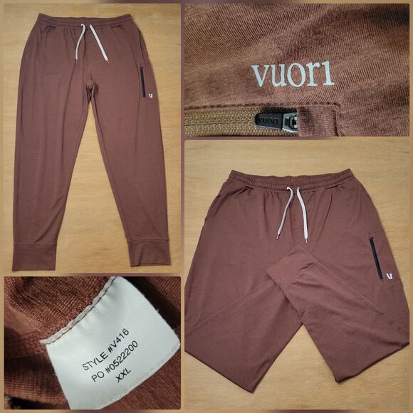 Vuori Sunday Performance Jogger Men's Size XXL Burnt Sienna Heather #V416 - Picture 1 of 12